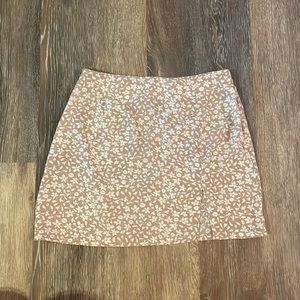Floral skirt.